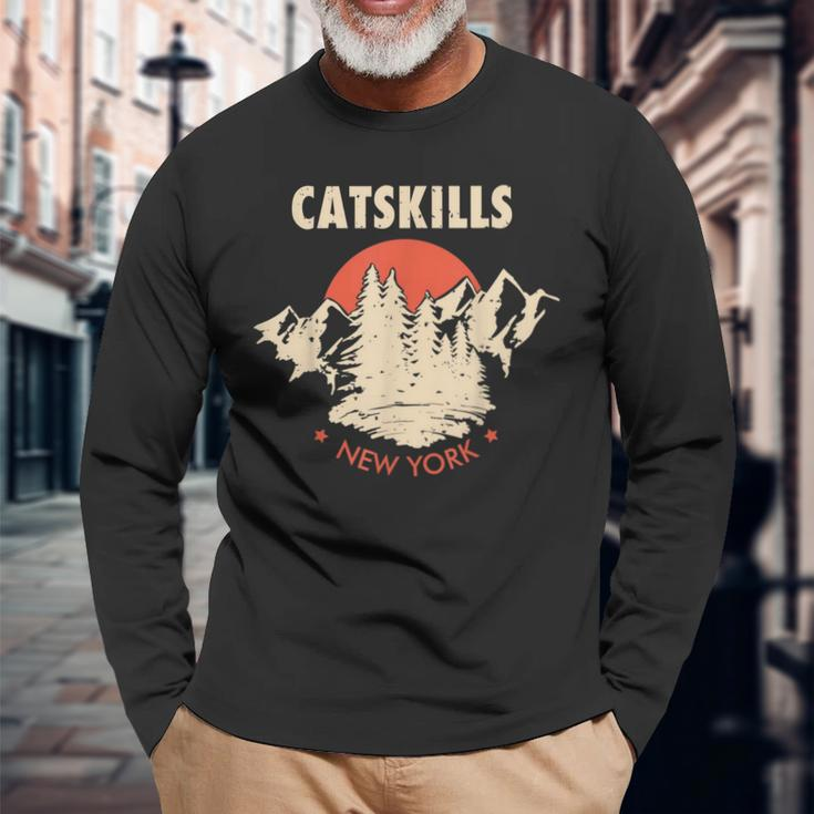 Catskills New York Ny Hiking MountainsLong Sleeve T-Shirt Gifts for Old Men