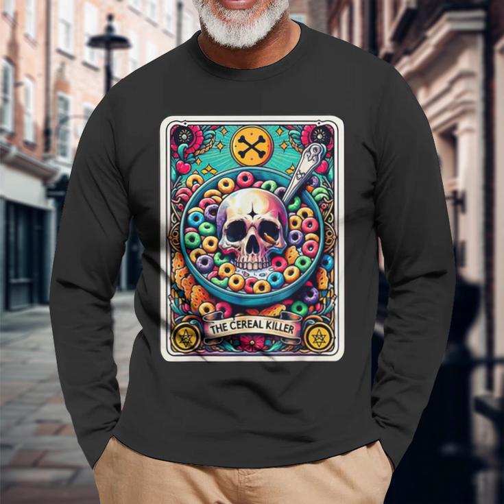 Cereal Killer Tarot Card Long Sleeve T-Shirt Gifts for Old Men