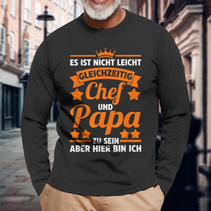 Chefateratertag Papa Langarmshirts Geschenke für alte Männer