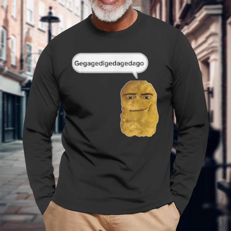 Chicken Nugget Gegagedigedagedago Long Sleeve T-Shirt Gifts for Old Men