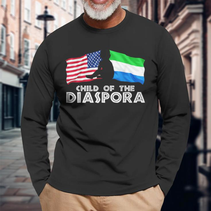 Child Of The Diaspora America Sierra Leone Ados Long Sleeve T-Shirt Gifts for Old Men