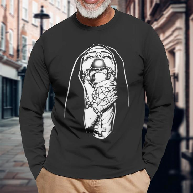 Choked Up Nun Long Sleeve T-Shirt Gifts for Old Men