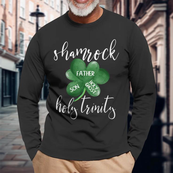 Christian St Patrick's Day Religious Faith Inspirational Long Sleeve T-Shirt Gifts for Old Men