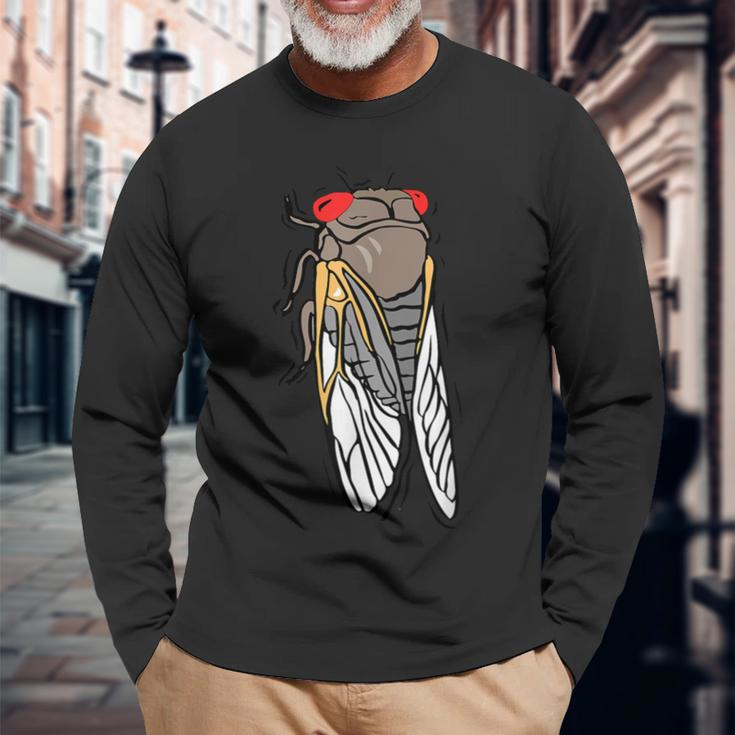 Cicada Brood X Insect Magicicada Great Eastern Brood X 2021 Long Sleeve T-Shirt Gifts for Old Men