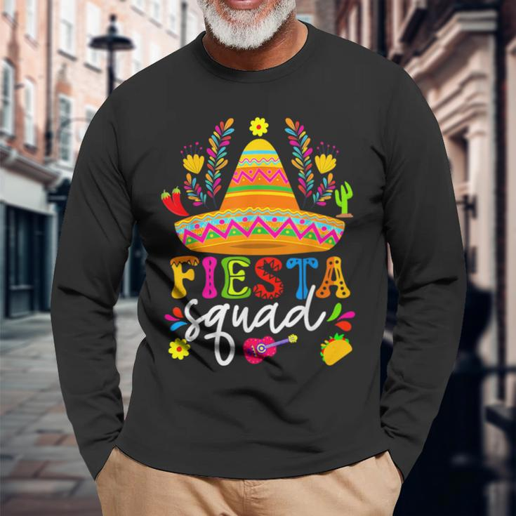 Cinco De Mayo Fiesta Squad Mexican Party Cinco De Mayo Party Long Sleeve T-Shirt Gifts for Old Men
