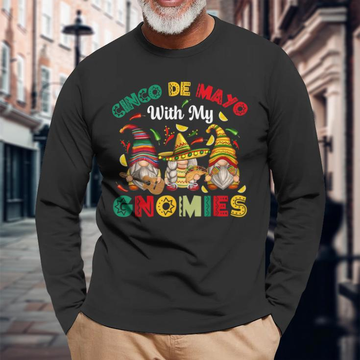 Cinco De Mayo With My Gnomies Mexican Fiesta Women Long Sleeve T-Shirt Gifts for Old Men