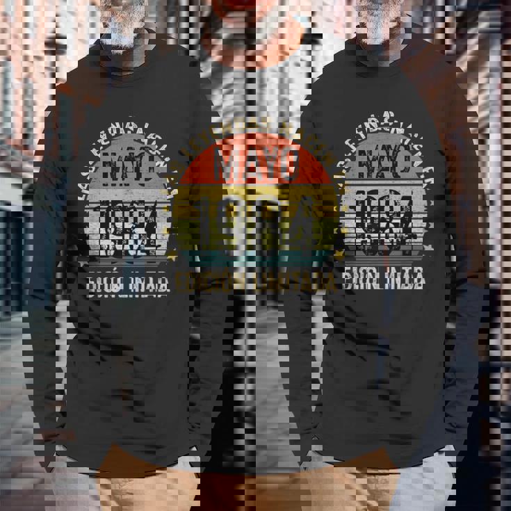 Clásico 1984Intage 1984 Las Leyendas Nacen En Mayo 1984 Camiseta de manga larga Regalos para ancianos