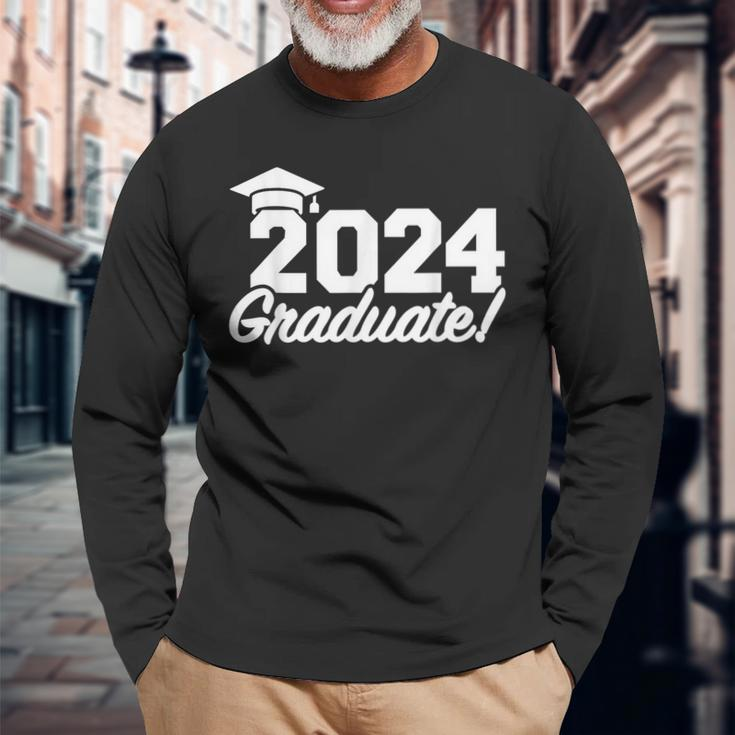 Class Of 2024 Graduate Long Sleeve T-Shirt Gifts for Old Men