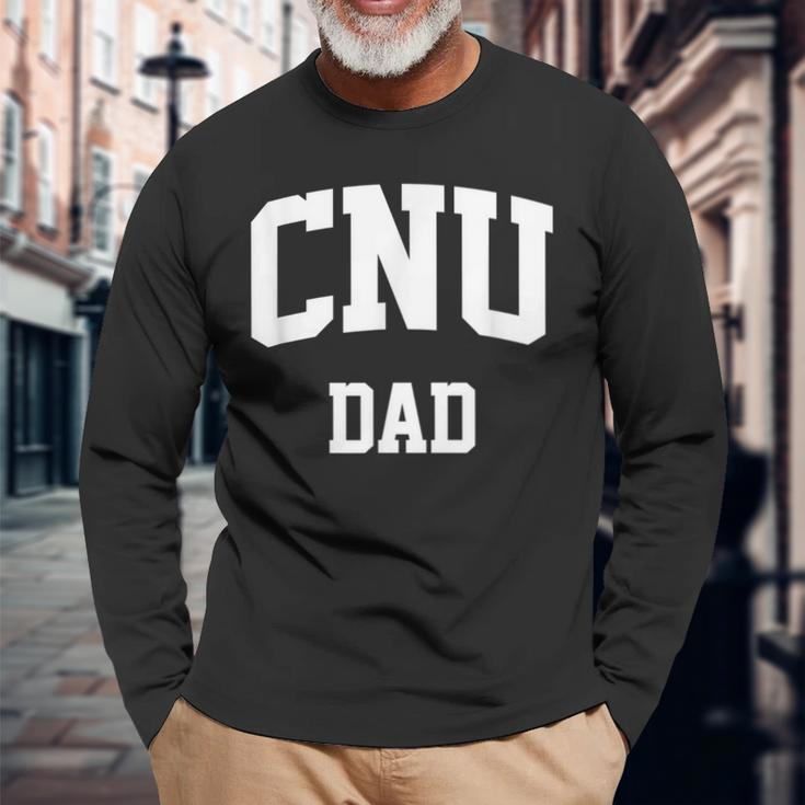 Cnu Dad Athletic Arch College University Alumni Long Sleeve T-Shirt Gifts for Old Men