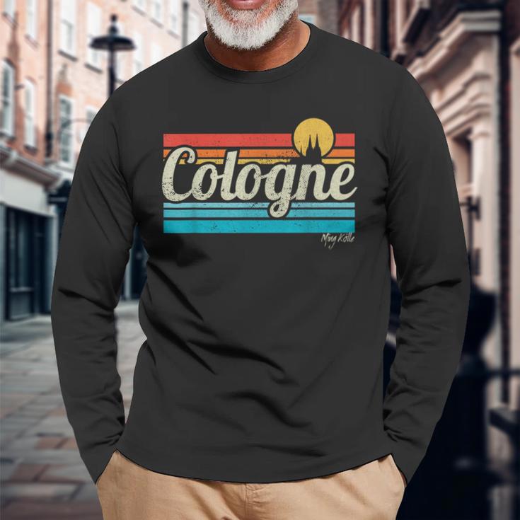 Cologne Lettering Cologne Retrointage Surfer Cologne Carnival Langarmshirts Geschenke für alte Männer