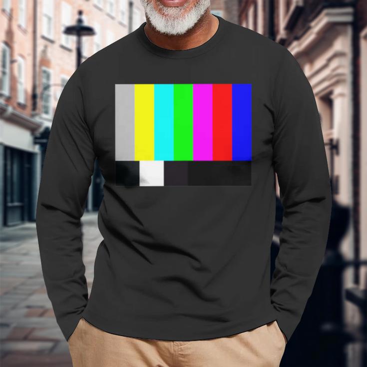 Color Bar Tv Test Pattern Long Sleeve T-Shirt Gifts for Old Men