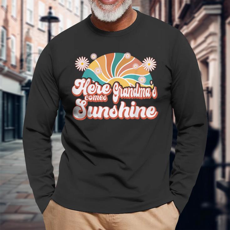 Here Comes The Son Baby Shower Theme Matching Family Grandma Long Sleeve T-Shirt Gifts for Old Men