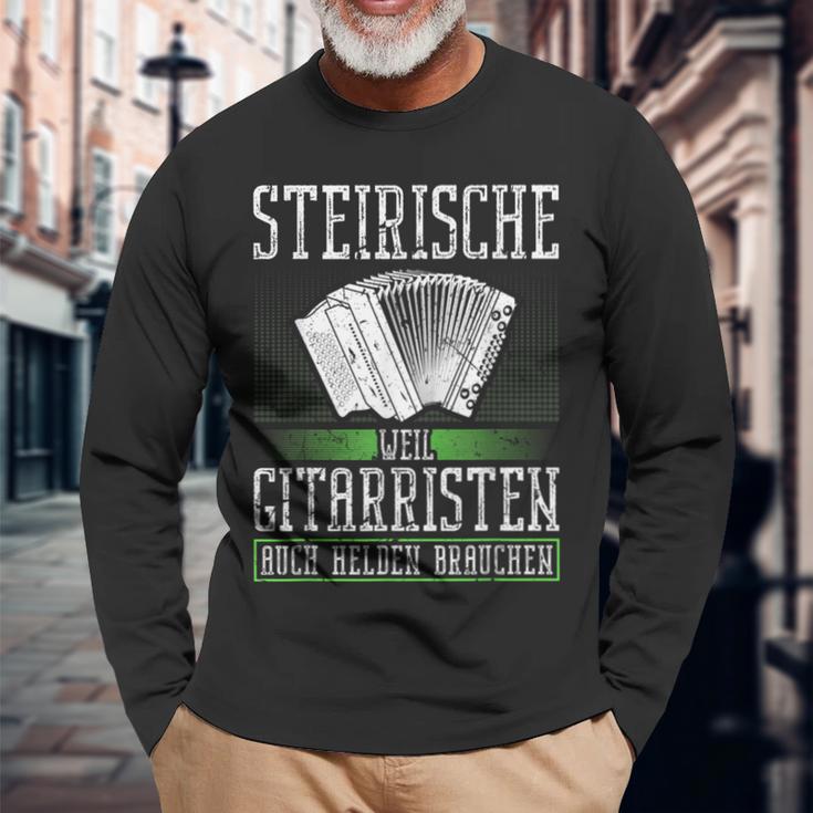 Concertina Styrian Harmonica Langarmshirts Geschenke für alte Männer