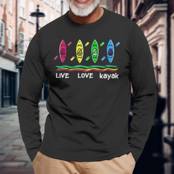 Cool Kayaks For Outdoor Adventure Kayaking Boating Long Sleeve T-Shirt Gifts for Old Men
