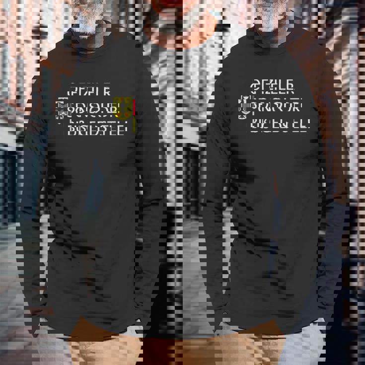 Cool Offizieller Sponsor Der Bußgeldstelle Blue Langarmshirts Geschenke für alte Männer