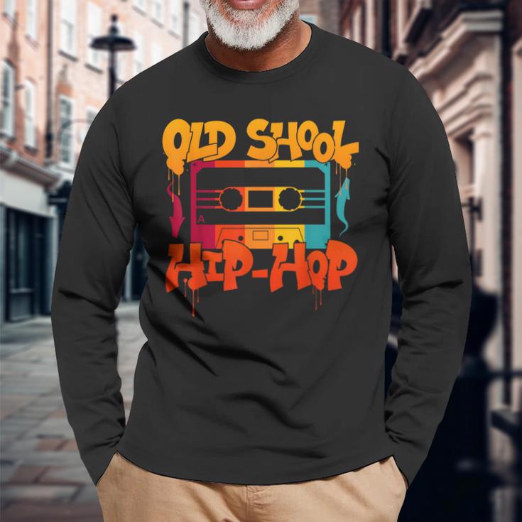 Cool Retro Old School Hip Hop 80S 90S Costume Cassette Langarmshirts Geschenke für alte Männer