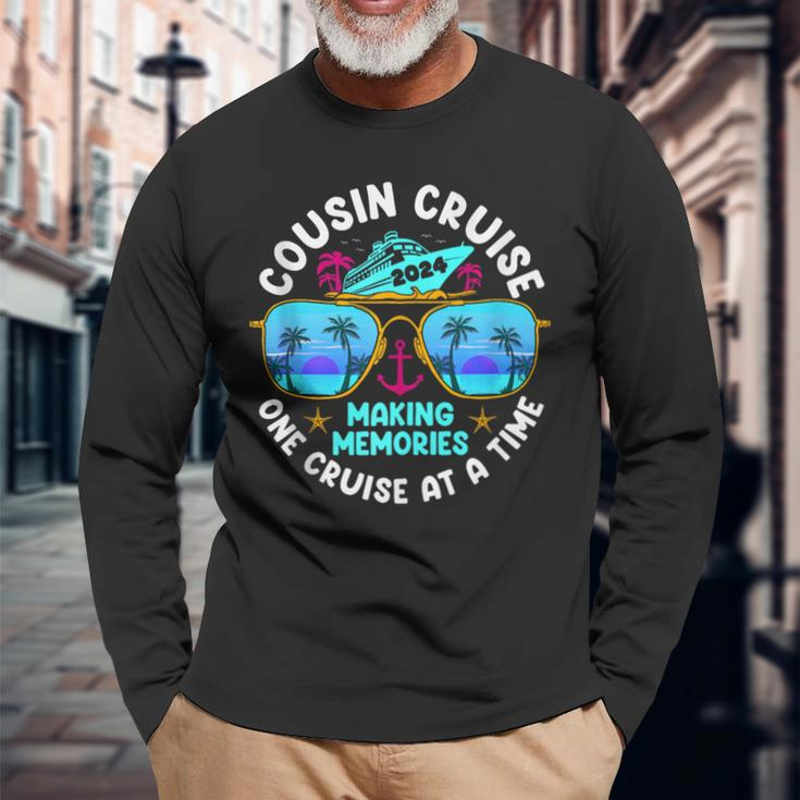 Cousin Cruise 2024 Making Memories One Cruise At A Time Long Sleeve T-Shirt Gifts for Old Men