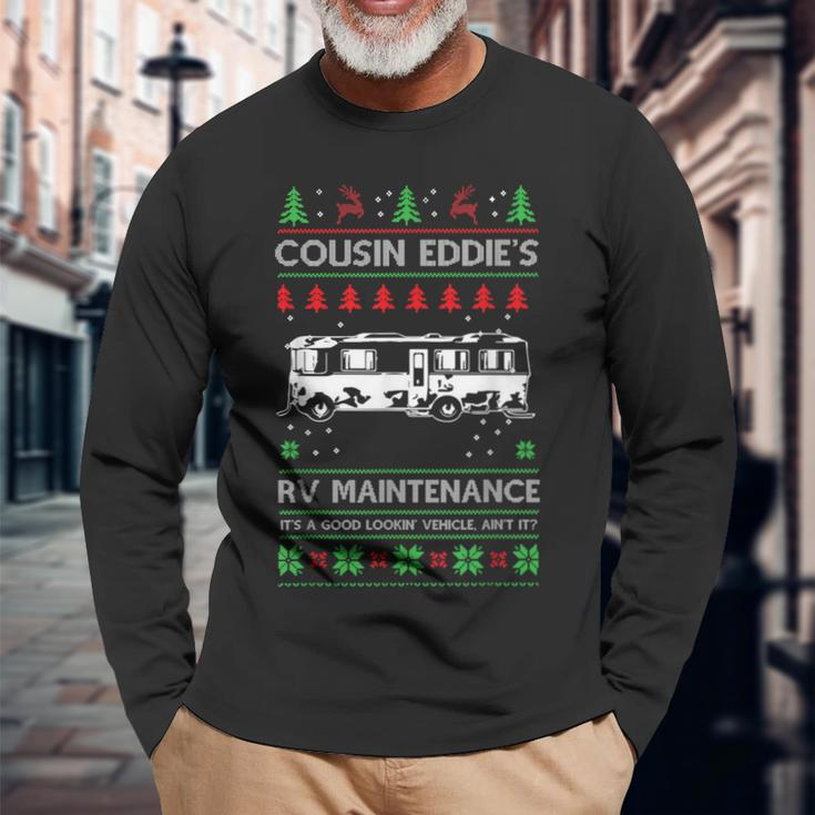 Cousin Eddies Rv Maintenance Holiday Ugly Christmas Long Sleeve T-Shirt Gifts for Old Men