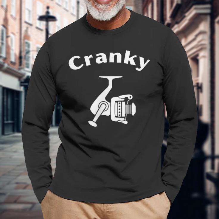 Crankbait Fishing Lures Cranky Terrible Cycling Long Sleeve T-Shirt Gifts for Old Men