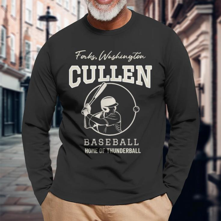 Cullen Baseball Forks Washington Home Of Thunder Ball Long Sleeve T-Shirt Gifts for Old Men