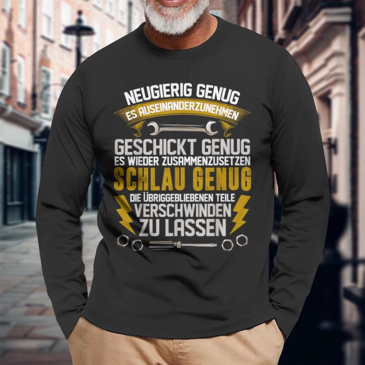 Curious Enough Es Auseinander Zeheichen Langarmshirts Geschenke für alte Männer