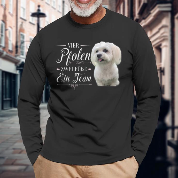 Cute Maltese Dog Graphic Langarmshirts Geschenke für alte Männer