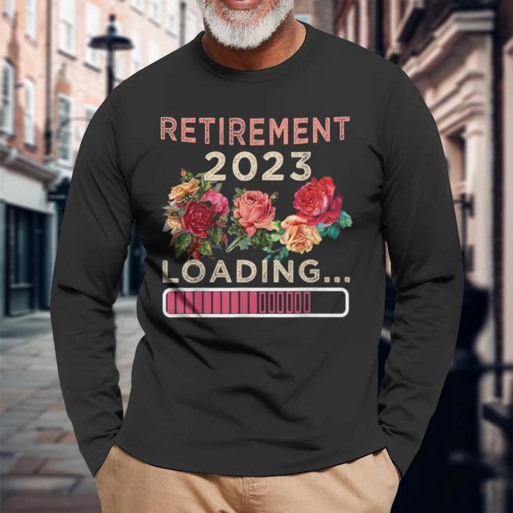Cute Retirement 2023 Loading Retired Countdown Retiring Long Sleeve T-Shirt Gifts for Old Men