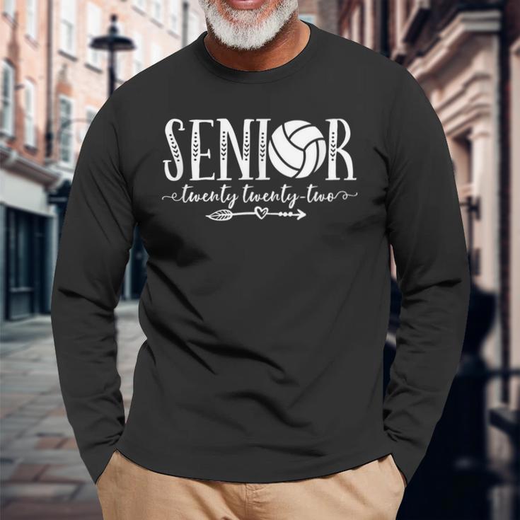 Cute Senior 2022 Volleyball Team Twenty Twenty Two Graduate Long Sleeve T-Shirt Gifts for Old Men