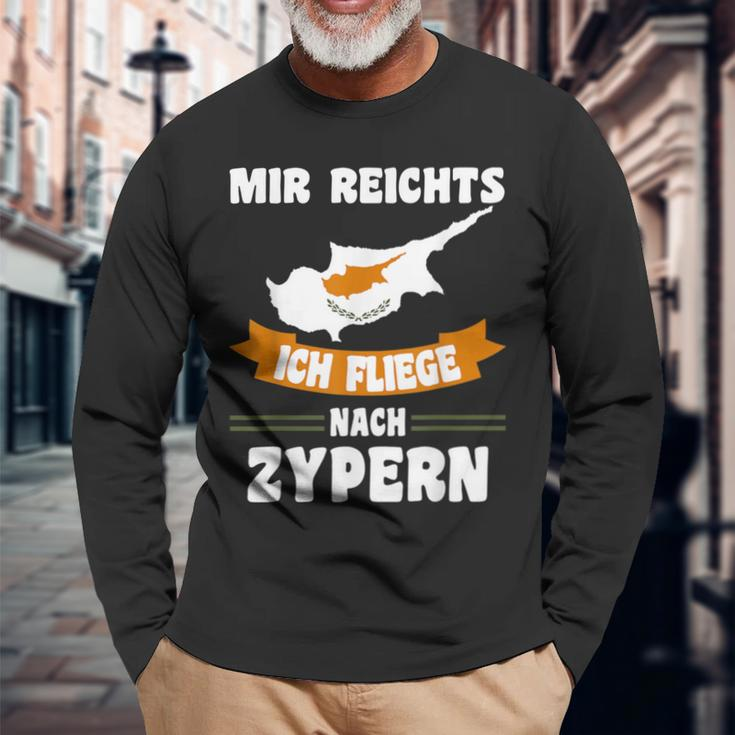 With Cyprus Flag Mir Reichts Ich Fliege Nach Zyprrus Motif Langarmshirts Geschenke für alte Männer