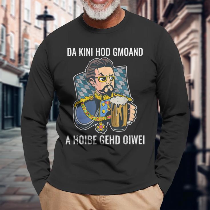 Da Kini Hod Gmoand A Hoibe Gehd Oiwei I Langarmshirts Geschenke für alte Männer