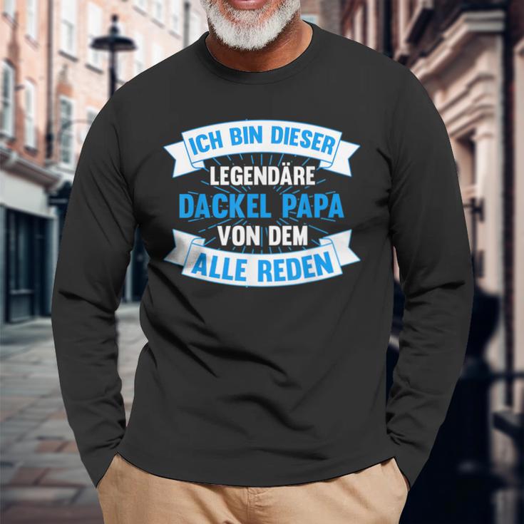 Dachshund Dad Dachshund Papa Teckel Langarmshirts Geschenke für alte Männer