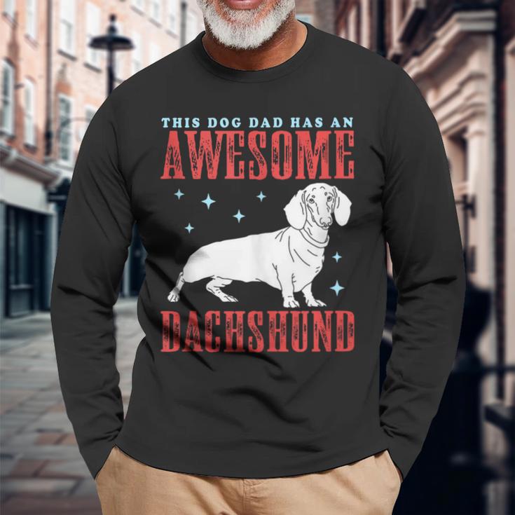 Dackel Hund Papa Dackel Hund Besitzer Dackel Langarmshirts Geschenke für alte Männer