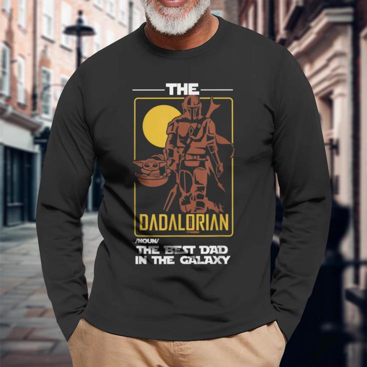 The Dadalorian The Best Dad In The Galaxy Long Sleeve T-Shirt Gifts for Old Men