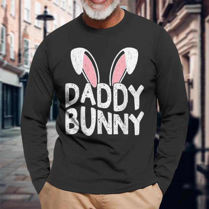 Daddy Bunny Ears Easter Family Matching Dad Fathers Day Papa Long Sleeve T-Shirt Gifts for Old Men