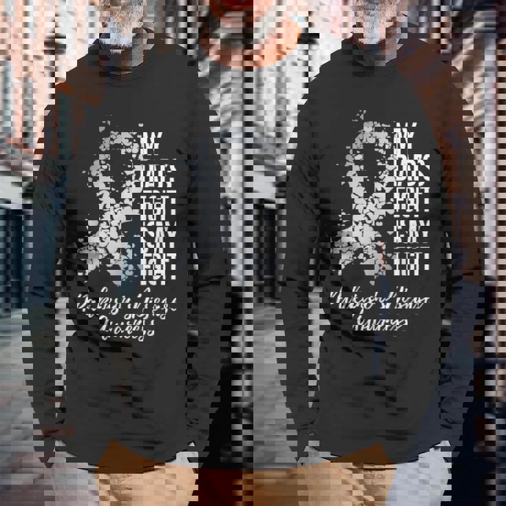 My Dad’S Fight Is My Fight Parkinsons Disease Awareness Long Sleeve T-Shirt Gifts for Old Men