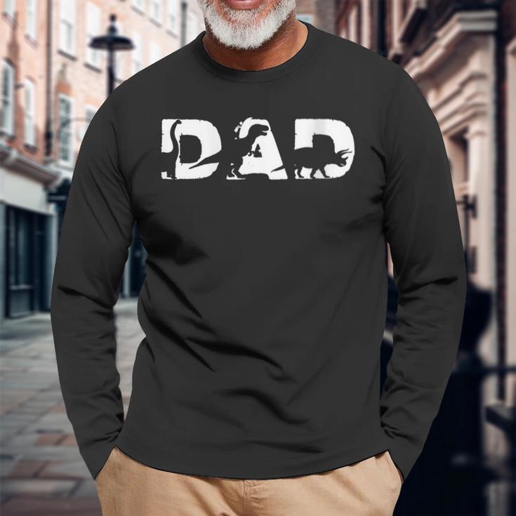 Damen Dad A SaurusRex Herren Dinosaurieratertag Papa Dinosaurier Mit-Ausschnitt Langarmshirts Geschenke für alte Männer