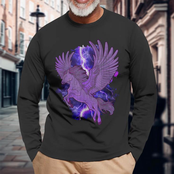 Dark Pegasus S Langarmshirts Geschenke für alte Männer