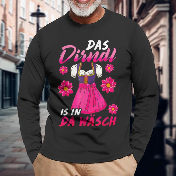 Das Dirndl Is In Da Wäsch I Volksfest Bavaria S Langarmshirts Geschenke für alte Männer