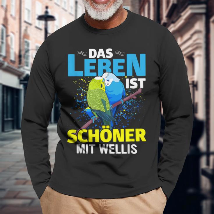 Das Leben Ist Schöner Mit Wellis Langarmshirts Geschenke für alte Männer