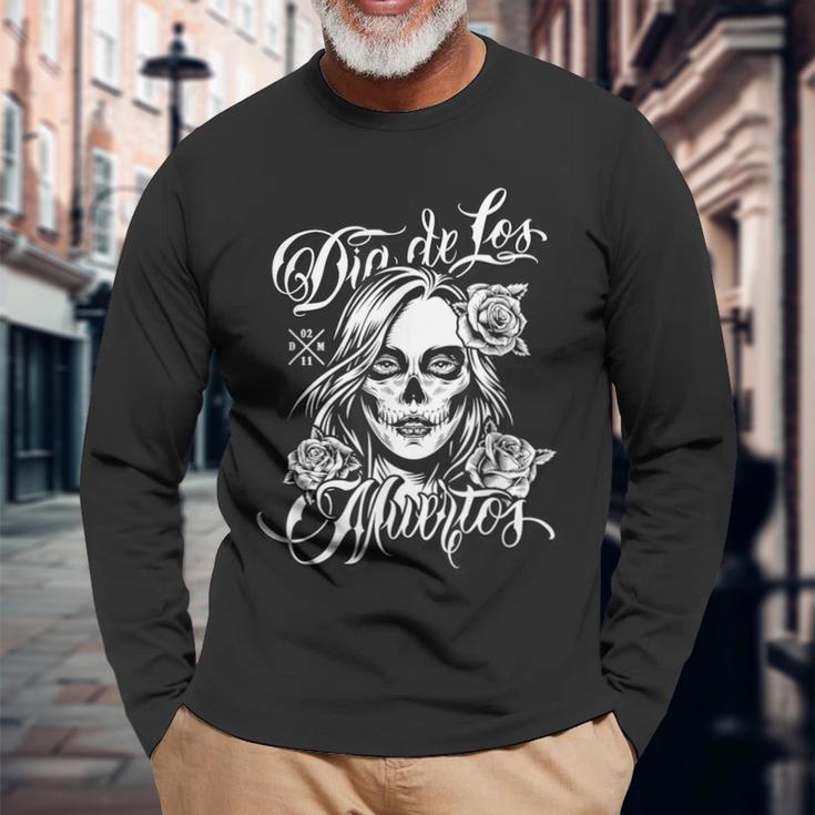 Day Of The Dead I Día De Los Muertos I La Catrina S Langarmshirts Geschenke für alte Männer