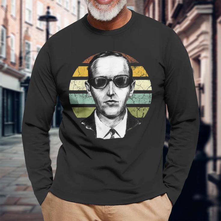 Db Cooper High-Jacker Police Artist Sketch Vintage Sunset Long Sleeve T-Shirt Gifts for Old Men