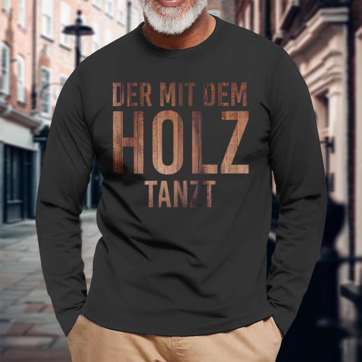 Der Mit Dem Holz Tanzt Tischler Work Langarmshirts Geschenke für alte Männer