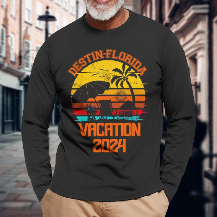 Destin Florida Vacation 2024 Family Vacation 2024 Matching Long Sleeve T-Shirt Gifts for Old Men