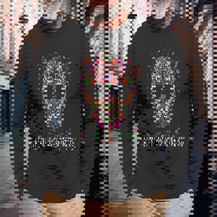 Dia De Los Muertos Tête De Mort Amusante Jour Des Morts T-shirt à manches longues Cadeaux pour les vieillards