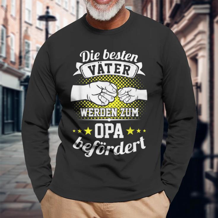 Die Besteater Werden Zum Opa Befördert Papa The Best S Langarmshirts Geschenke für alte Männer