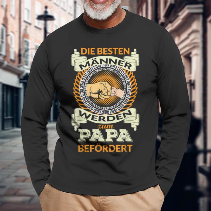 Die Besten Männer Werden Zum Papa Befodered Langarmshirts Geschenke für alte Männer