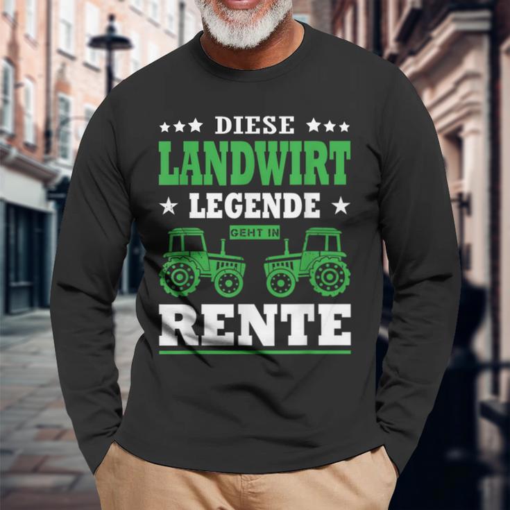 Diese Landwirt Legende Geht In Rente Ruhestand Pensioner Bauer Langarmshirts Geschenke für alte Männer