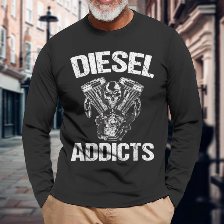 Diesel Addicts Power Stroke Engine 4 X 4 Langarmshirts Geschenke für alte Männer