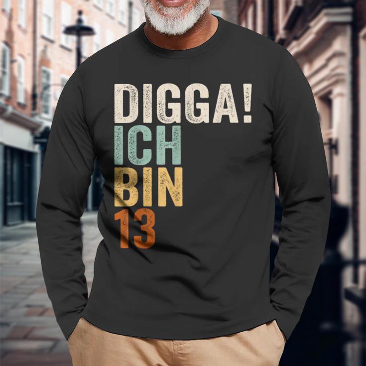 Digga Ich Bin 13 Jahre 13 Jahre 13 Langarmshirts Geschenke für alte Männer