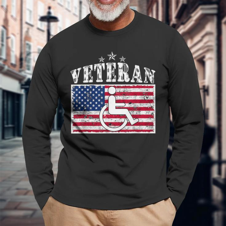 Disabled Handicapped Veteran For Veteran Long Sleeve T-Shirt Gifts for Old Men